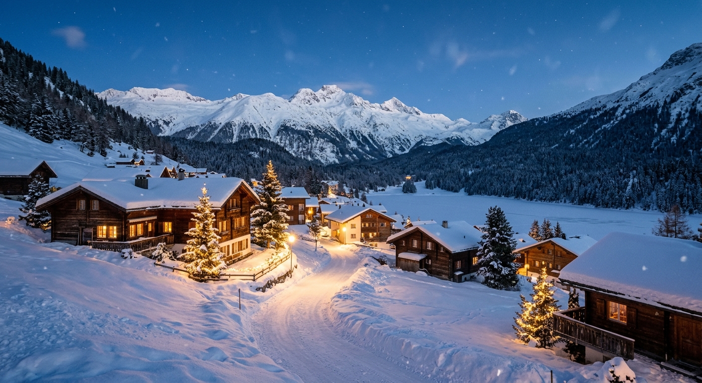 what countries have snow in december for christmas